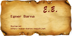 Egner Barna névjegykártya